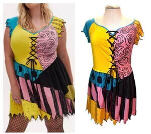 Torrid Plus Size 1 Disney Nightmare Before Christmas Sally Costume Cosplay Dress